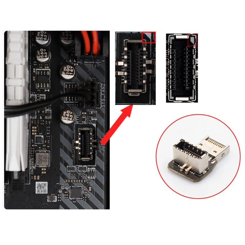 Bộ Chuyển Đổi Đầu Nối Bo Mạch Chủ Bộ Chuyển Đổi Cáp Mở Rộng USB3.0 3.1 Gen2 USB-E Type-C Sang 19/20Pin Tích Hợp Cho Bo Mạch Chủ