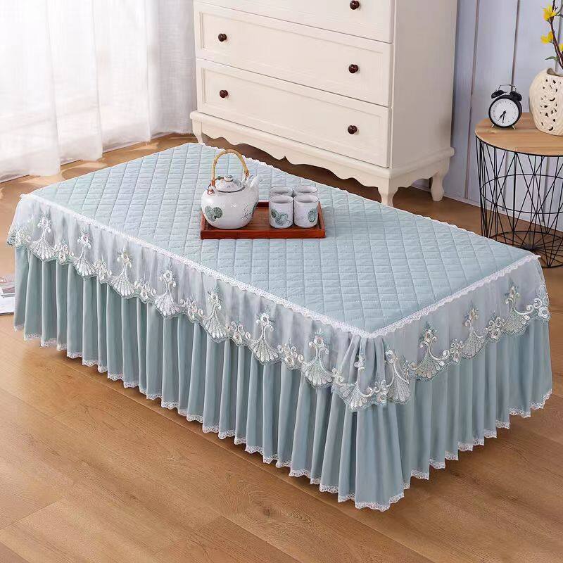 Table cloth, tablecloth cover, tea table cloth, rectangular tea table cover, cloth lace tablecloth, European style TV cabinet, dust cover, living room, household