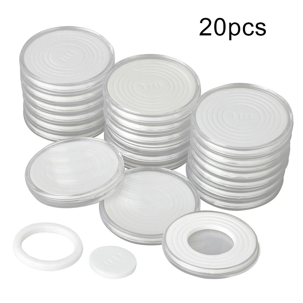 BOCO 20Pcs 46mm Plastic Coin Holder Capsule Protector Case Collection Storage Box
