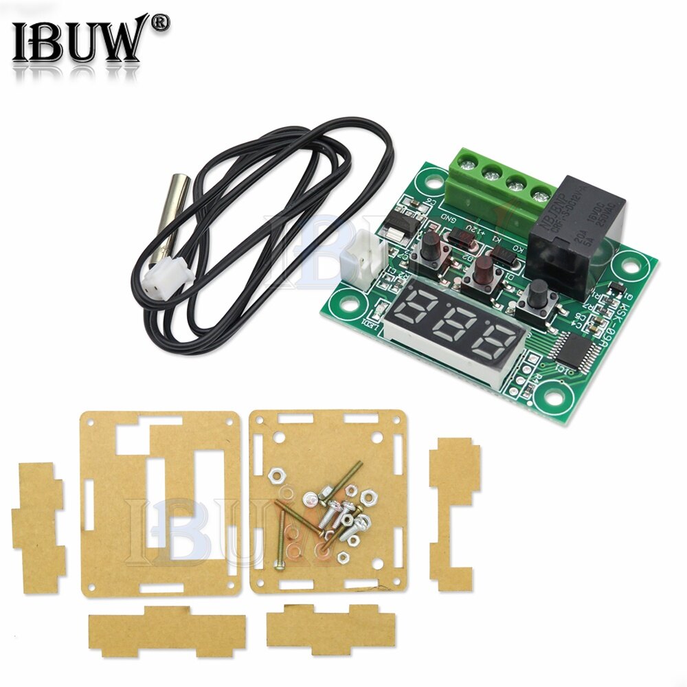 W1209-50-100c DC 12V kỹ thuật số nhiệt độ controllear điều khiển nhiệt độ công tắc Bộ ổn nhiệt tấm w1209 trường hợp