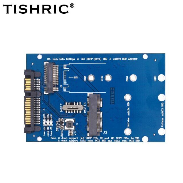 M.2 ngff msata ssd to sata 3.0 2.5 adapter m2 pci ssd converter riser card for pc laptop add on card up to 6gps