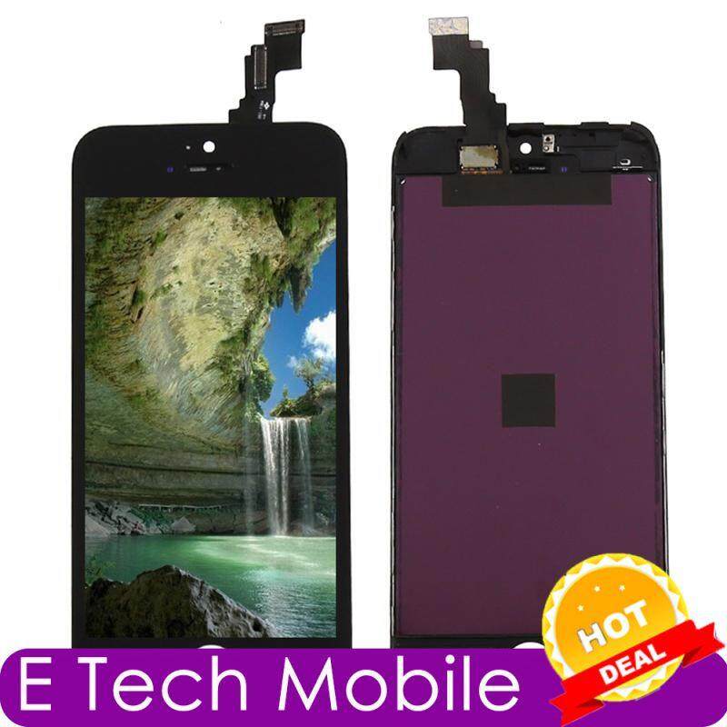 E Tech Mobile Perakitan untuk iPhone 5C Hitam Sentuh Layar Digitalisasi Monitor LCD Perbaikan