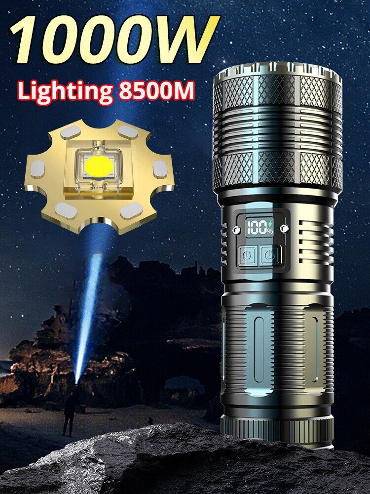12000000LM 1000W flashlights heavy duty japan emergency light