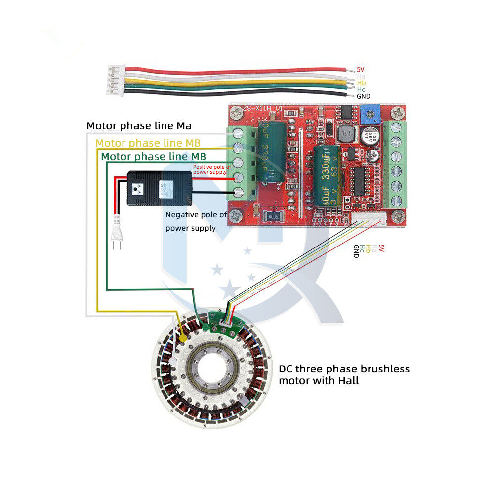 Bộ Điều Khiển Động Cơ Không Chổi Than Ba Pha DC 6-60V 400W BLDC Bảng Điều Khiển Động Cơ Hội Trường PWM 12V 24V 48V