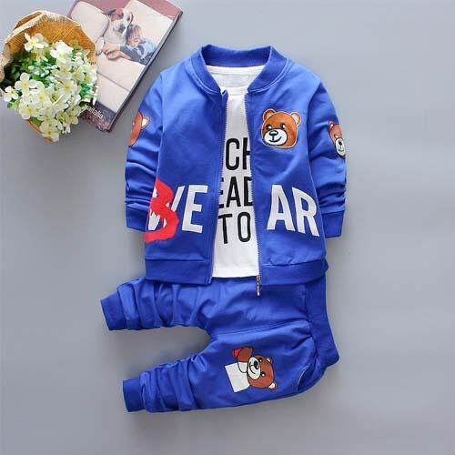 3pcs Set Kids Baby Boy Girls Children Clothing Moschino Bear Jacket By Mamizia Kids Store