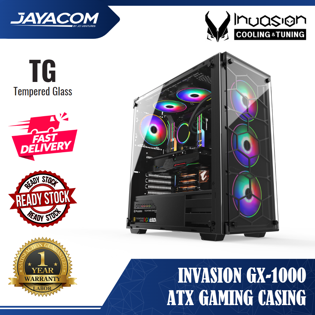 Invasion GX-1000 ATX Gaming Casing [Free 4 ARGB Fan] | Lazada