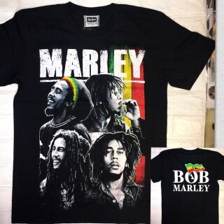 Áo Phông Nam Màu Đen Bob Marley thumbnail