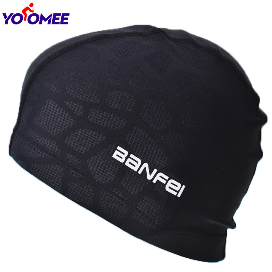 Yoomee 1Pcs Swim Cap Adult Swimming Cap Cotton Fiber Swimming Hat for Men Flexible Waterproof Moisture-proof