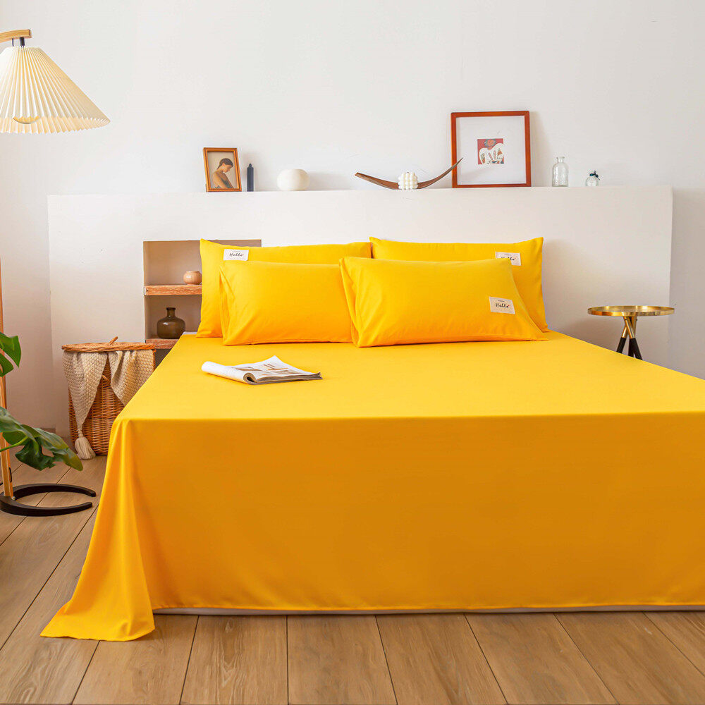 Ga Trải Giường Cotton Đã Giặt, Ga Trải Giường Màu Trơn, Ga Trải Giường Thông Dụng 4 Mùa, Ga Trải Giường Phẳng, Ga Trải Giường Ký Túc Xá Sinh Viên, Ga Trải Giường Đơn Giản, Kích Thước: đơn/Đôi/Đầy Đủ/Queen/King / Super King