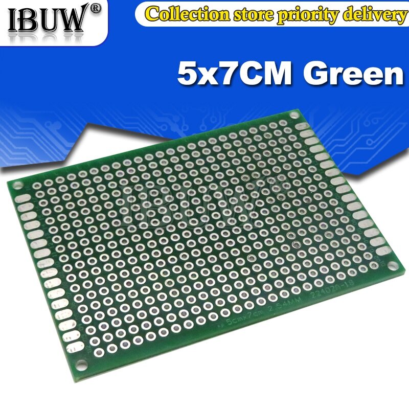 1pcs 5x7cm 5*7 double side prototype pcb diy universal printed circuit board white blue yellow black red green 5x7cm pcb