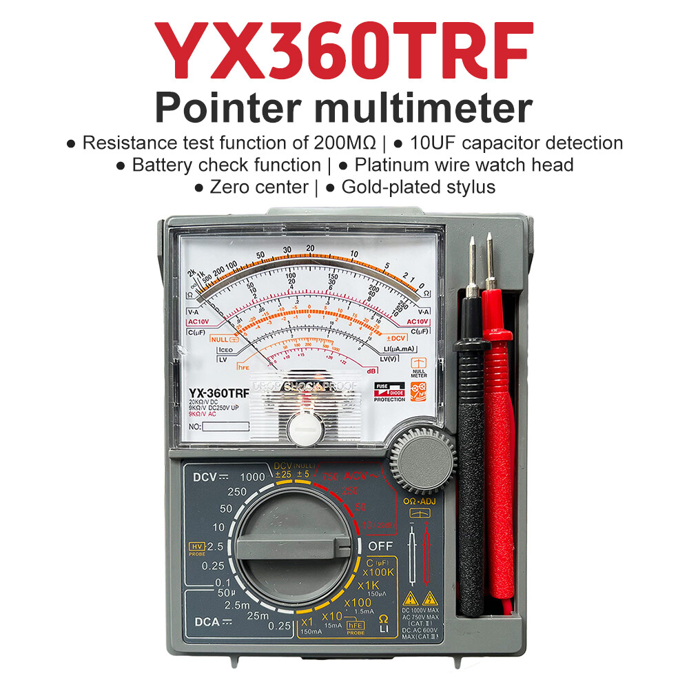 Pointer Multimeter Tester RJ-45 & RJ-11 Circuit Testing Mechanical Equipment with Shockproof Funciton