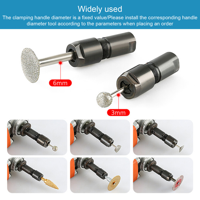 6/3mm Angle Grinder Modified Adapter To Straight Grinder Chuck For 100-Type Angle Grinder M10 Thread Grinding,Polishing,Cutting