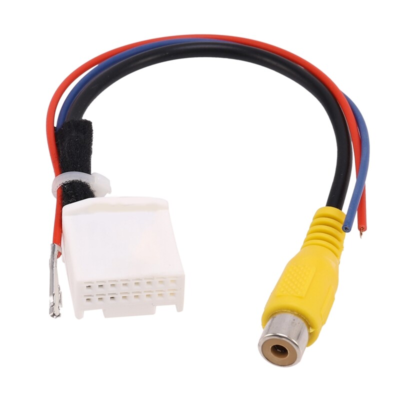 16 Pin Car Rear View Camera Adapter Cable Parking Backup Camera Video Cable Adapter Navigation DVD Reverse Camera Adapter Cable Plug for Toyota Camry 7Th