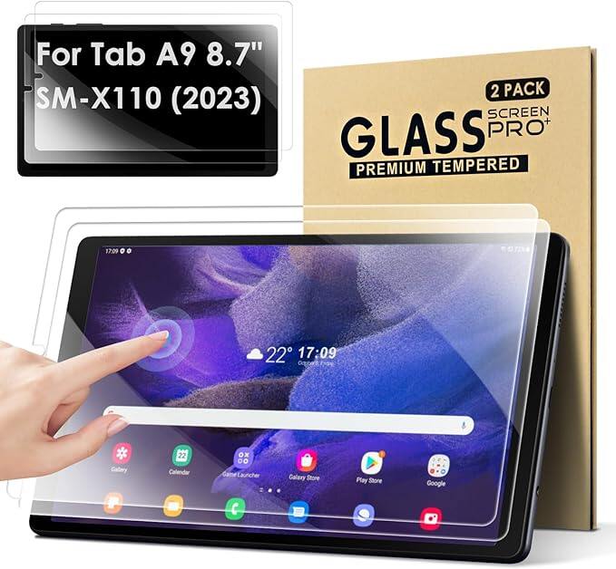 Tempered Glass for Samsung Galaxy Tab A9 2023 [ 2 Pack Screen Protector For Samsung Galaxy Tab A9 8.7 inch HD Clear Scratch Resistant Samsung Tab A9 Tempered Glass Film