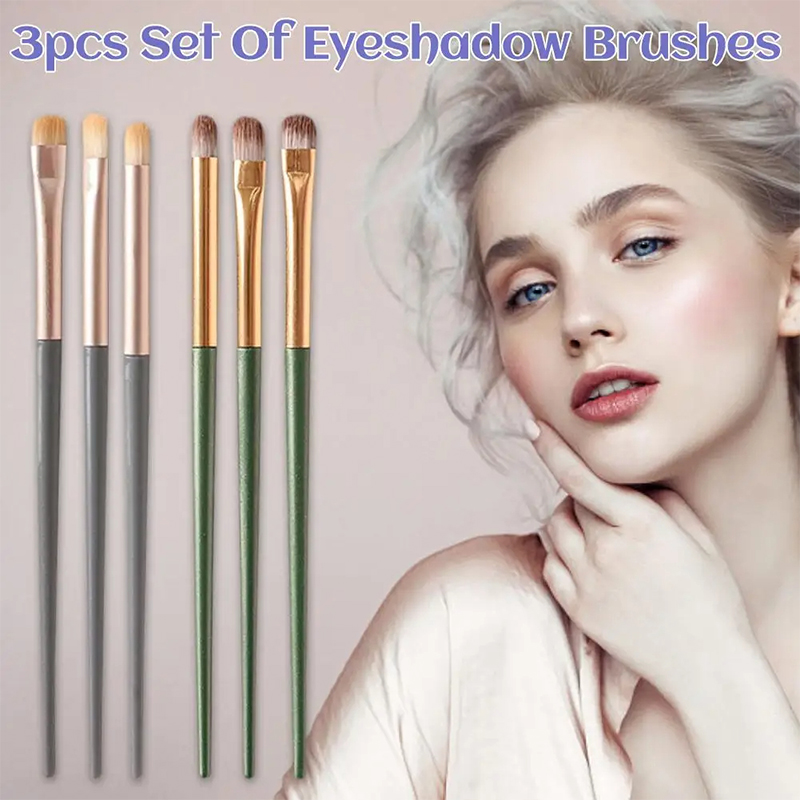 【ZNBY】Soft and Portable 3-piece Makeup Brushes, Eye Shadow Brushes, Makeup Brush Set, Makeup Tools, Eye Brushes