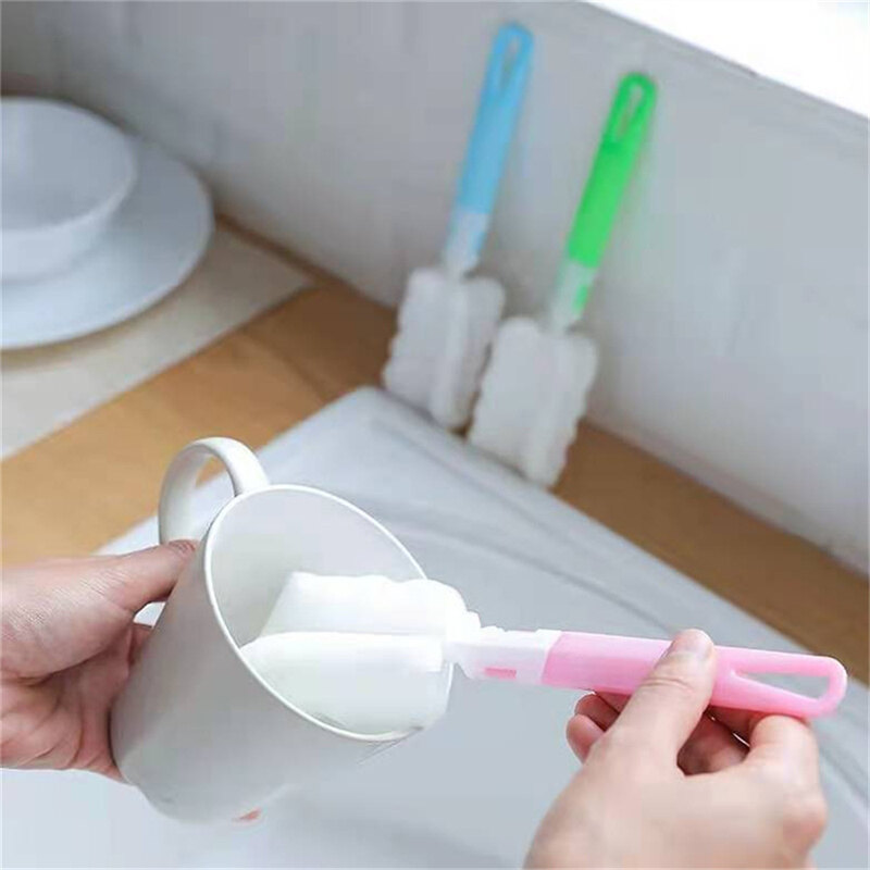 【Bảo Vệ Trang Nhã 】Dụng Cụ Vệ Sinh Rửa Nhà Bếp Tháo Rời Được, Bàn Chải Cốc Có Tay Cầm PP, Bàn Chải Rửa Cốc Có Thể Tháo Rời Bằng Nhựa