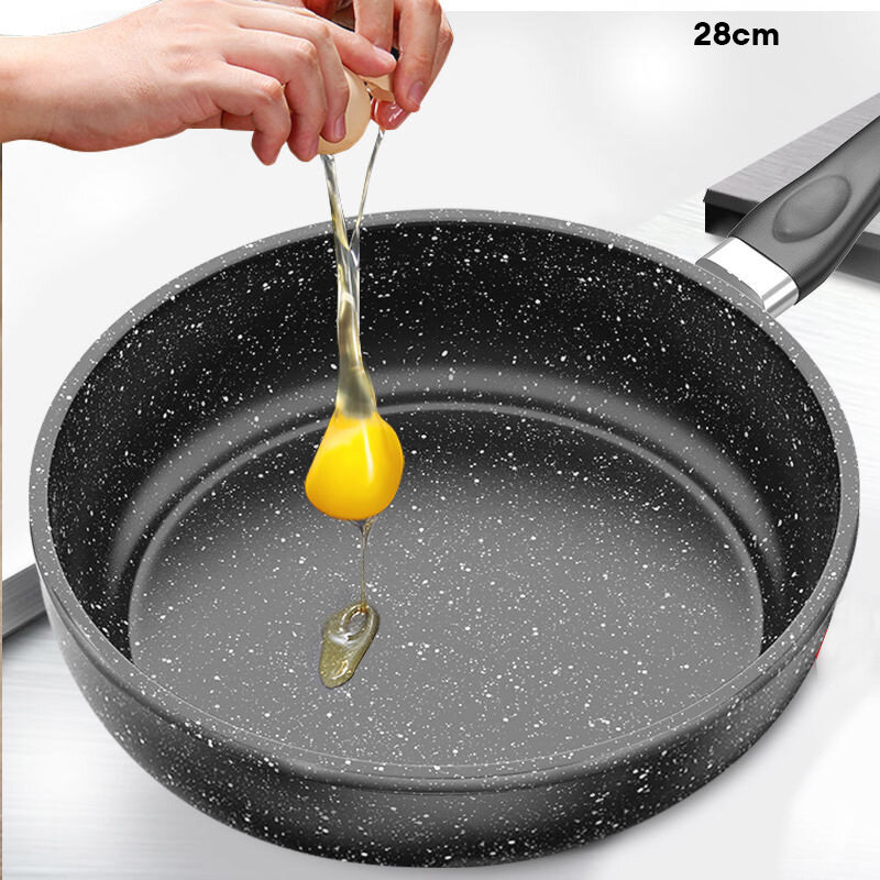 Maifan stone frying pan, non-stick pan, household pan, light oil smoke pancake pan, induction cooker, pot, stove, stove are universal