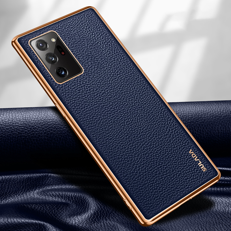 Luxury genuine Leather phone Case For Samsung Galaxy S22 S21 S23 Ultra case high quality S21 S22 S23 Plus Business Back Cover casing