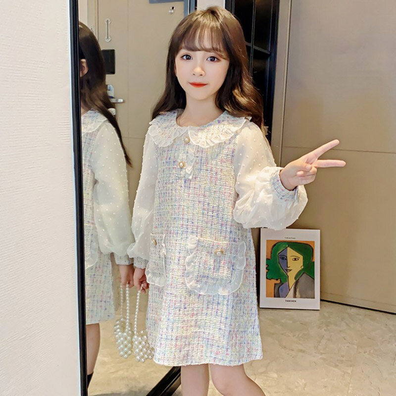 HOBIBEAR Girls' dress New Korean dress Loose princess dress Girl's skirt fashionable princess dress