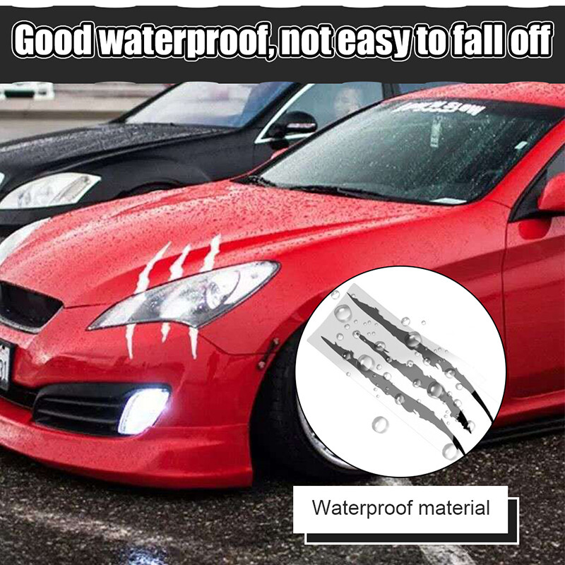 SEAMETAL Car Sticker Reflective Monster Claw Scratch Stripe Marks Headlight Decal