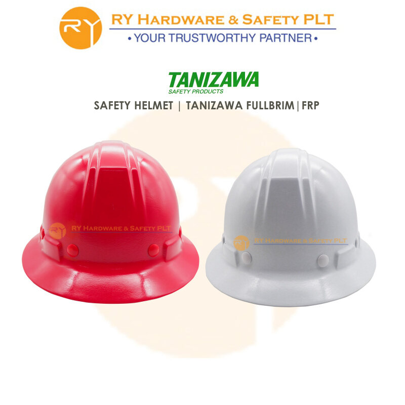 TANIZAWA FIBER FULLBRIM HAT |#117 | FIBER RAINFORCED PLASTIC | EPA ADJUSTER | Safety Helmet | Topi Keselamatan