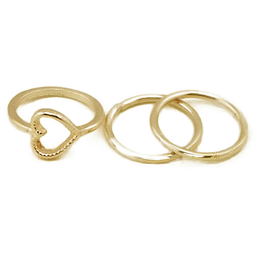 Gravitational wave 4Pcs/Set Rhinestone Leaf Heart Above Knuckle Midi Stack Ring Boho Party Jewelry