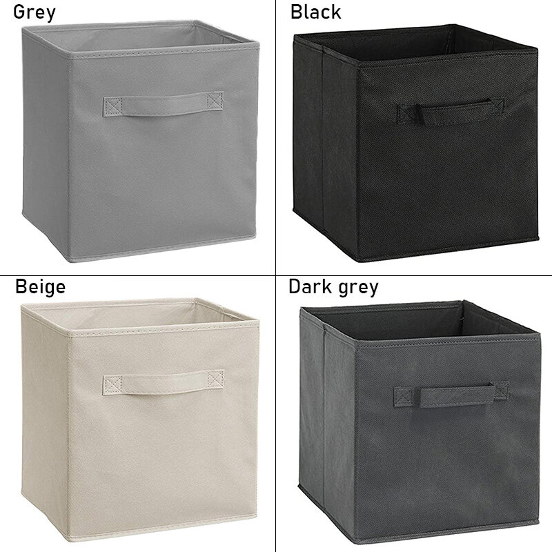 Non Woven Coverless Storage Box Amazon Square Toy Organizer Storage Box Foldable Fabric Storage Box