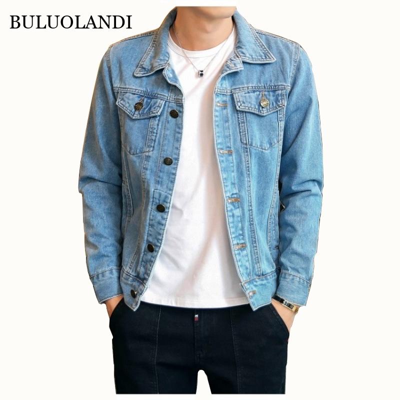 BULUOLANDI Denim Jacket Mens Spring 