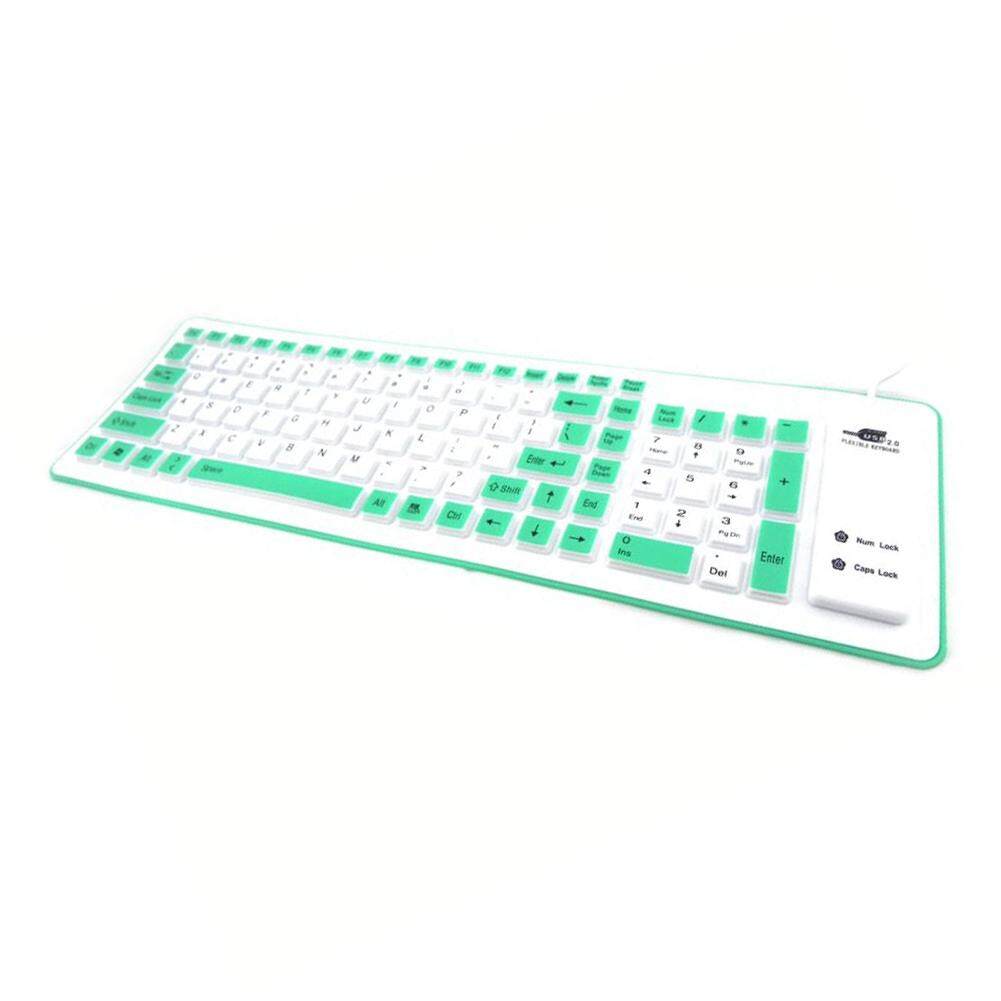 Tahan Air Silikon Mini Fleksibel Lipat Komputer PC USB Praktis Kabel Laptop 103 Key Notebook Keyboard Kecil