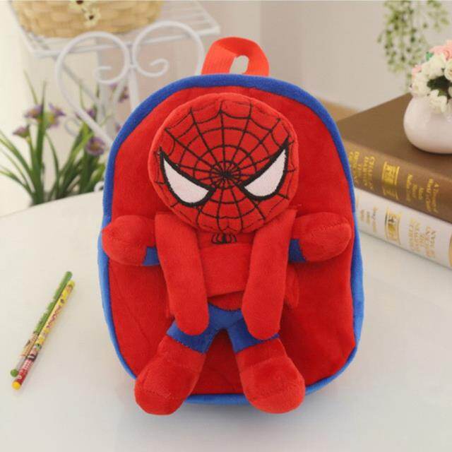 （Gesh department store）Spiderman Children School Bags Disney Plush Backpacks 3D Cartoon Print Mini Book Bags Kindergart Schoolbag Baby Coin Purse Bags