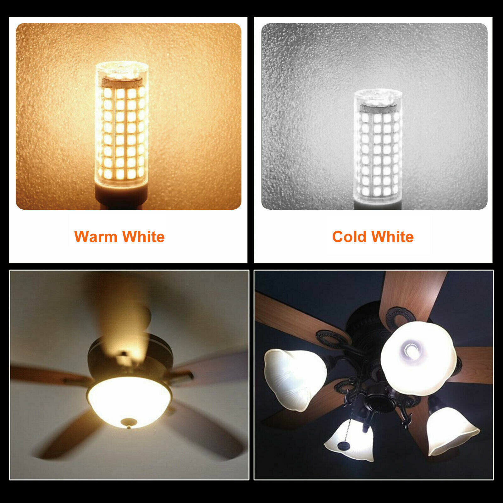 ERANPO Mini Dimmable LED Lights G4 G9 BA15D E11 E12 E14 E17 102 LEDs Corn Bulbs 9W Replace 80W Halogen Lamps 220V for Home House