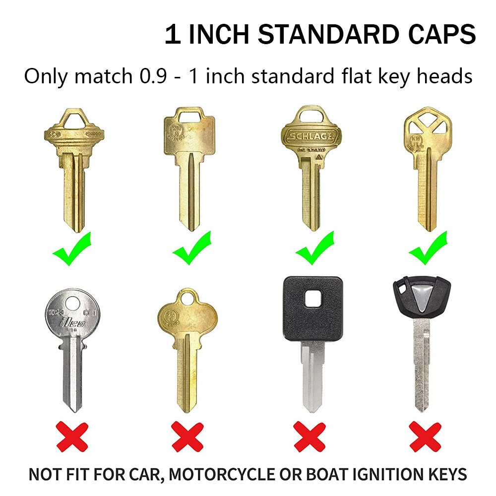 10PCS 2022 New Locks Cap Rubber Soft Multi Color Caps Keyring Key Covers Hollow For