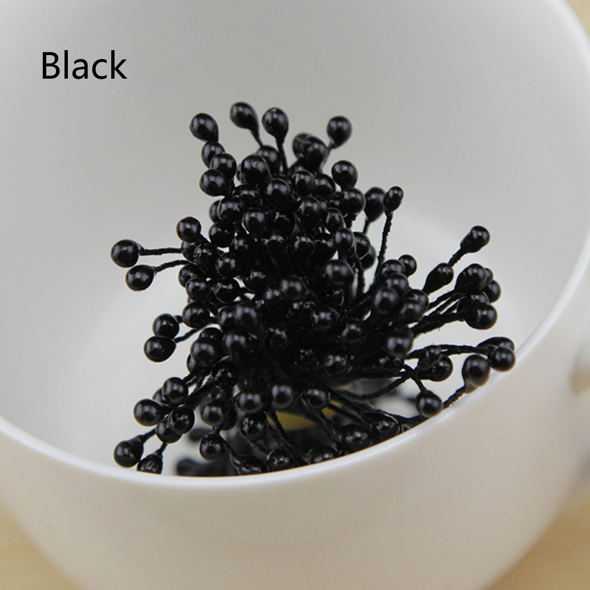 150pcs/Bag 55mm Double Heads DIY Artificial Mini Pearl Flower Stamen Pistil For Wedding Party Home Decoration DIY