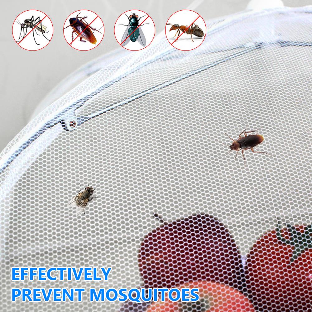 Mesh Food Covers Foldable Kitchen Anti Fly Mosquito Net Picnic Protect Cover