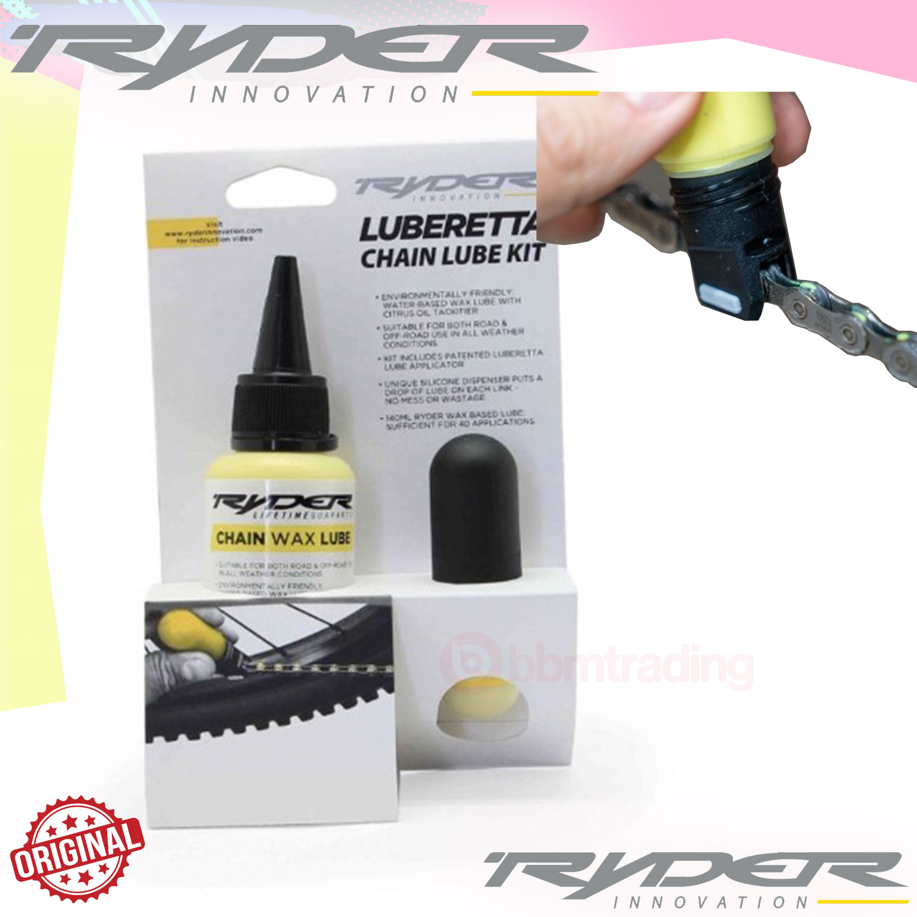 RYDER LUBERETTA CHAIN LUBE KIT APPLICATOR BICYCLE CHAIN LUBES Lazada