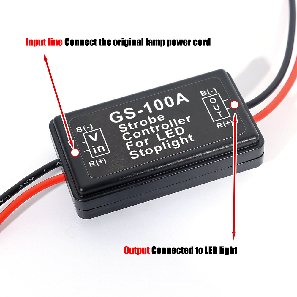 Phổ 12-24V Bộ điều khiển đèn nhấp nháy đèn phanh xe ô tô mô-đun cục chớp cho các loại xe xe máy tự động LED đèn tín hiệu dừng Thắng