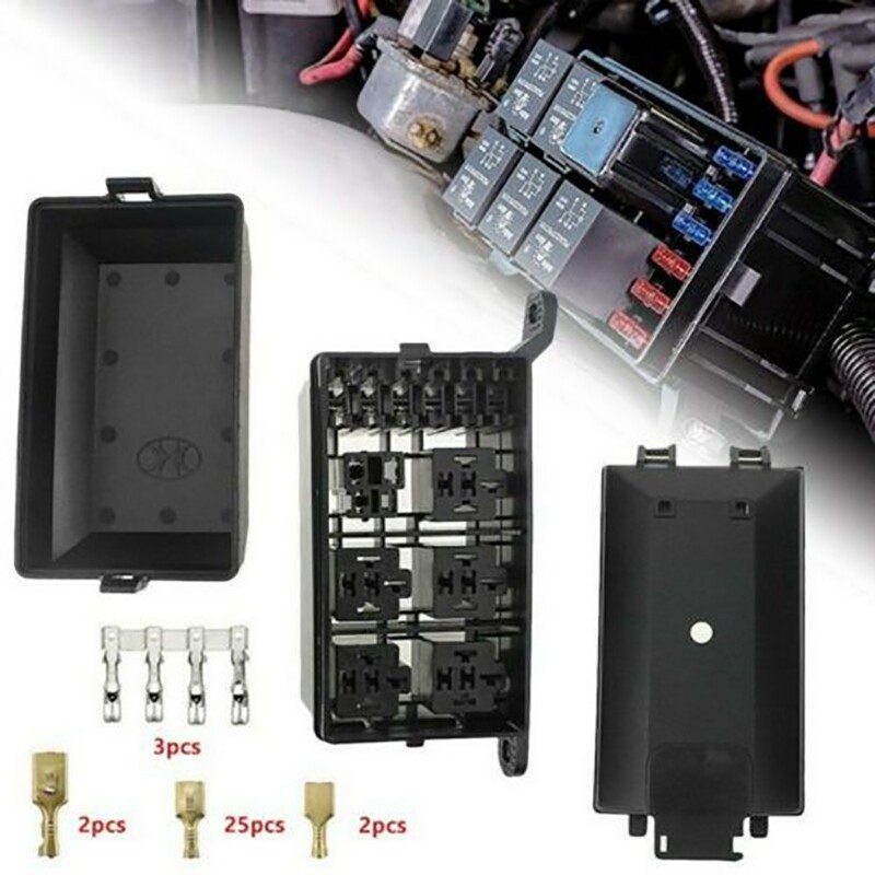 Fuse-relay box 5-fuse holders 6 relay block holders fuse-block 12v fuse-box car