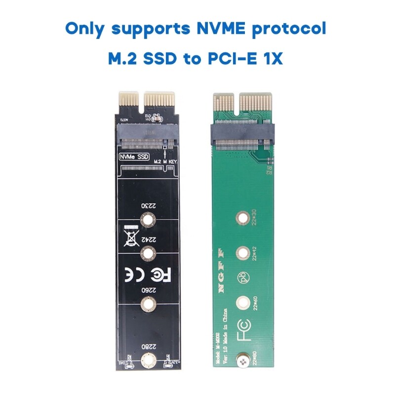 【New Arrive】 PCIE to M.2 Adapter NVMe SSD M.2 PCIE X1 Riser PCI-E M Key Connector Adapter