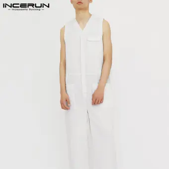 mens linen dungarees