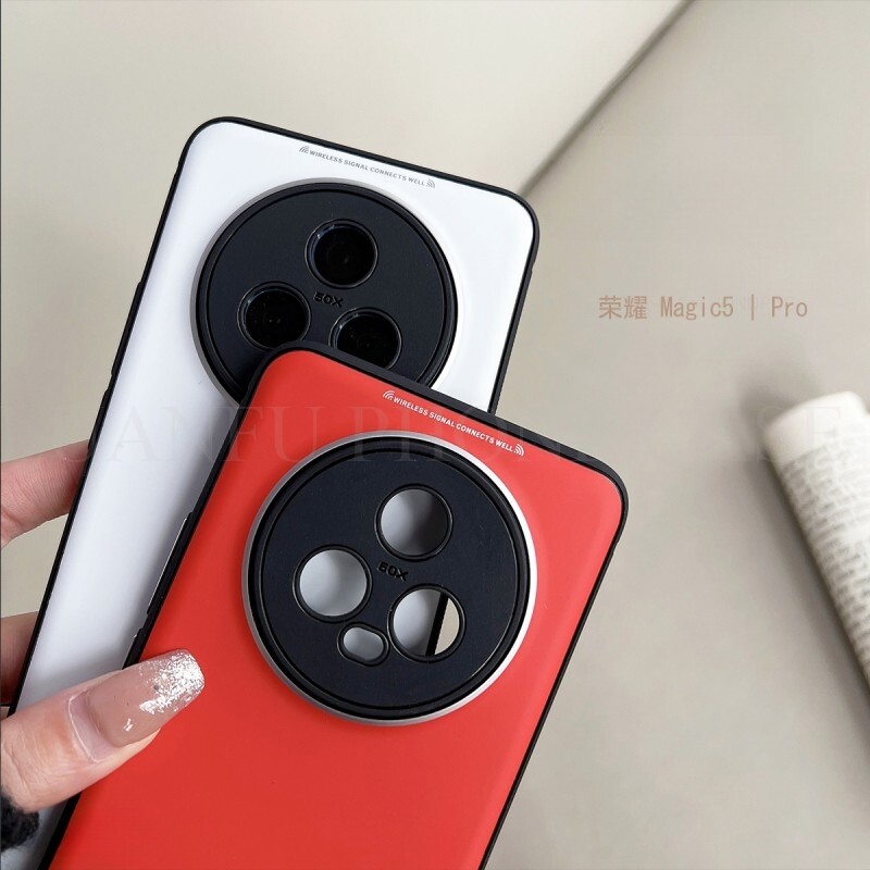 Cho Honor Magic 5 Pro vỏ điện thoại Da Cảm Thấy Matte Honor Magic 4 Pro / Honor Magic 5 Cao cấp vỏ mềm Không dính vân tay chống sốc bảo vệ trường hợp