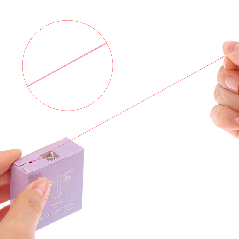 ✿ 20 Meters Thread With Ink Eyebrow Tattoo Ruler Auxiliary Line Drawing Eyebrow Semi Permanent Positioning Measure Tool Makeup