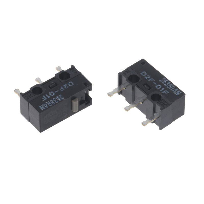 2Pcs Original OMRON Mouse Micro Switch D2F-01F Gray Dot Gold Alloy Contacts