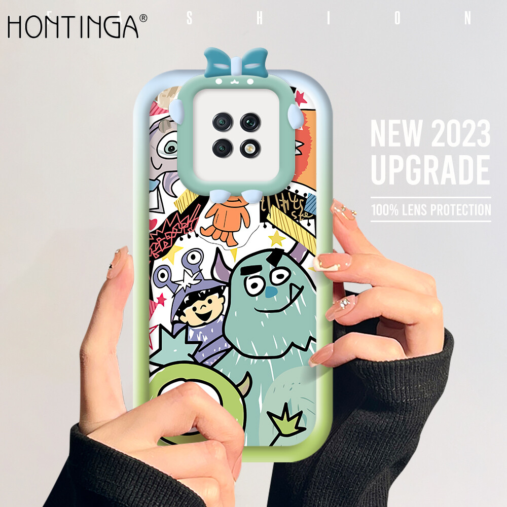 Hontinga Casing Case For Xiaomi Redmi Note 9 Pro Note 9S Note9 9T note9s Case Cute Monster Soft Silicone Full Cover Shockproof Rubber Cases Back Cover Phone Casing Softcase For Girls