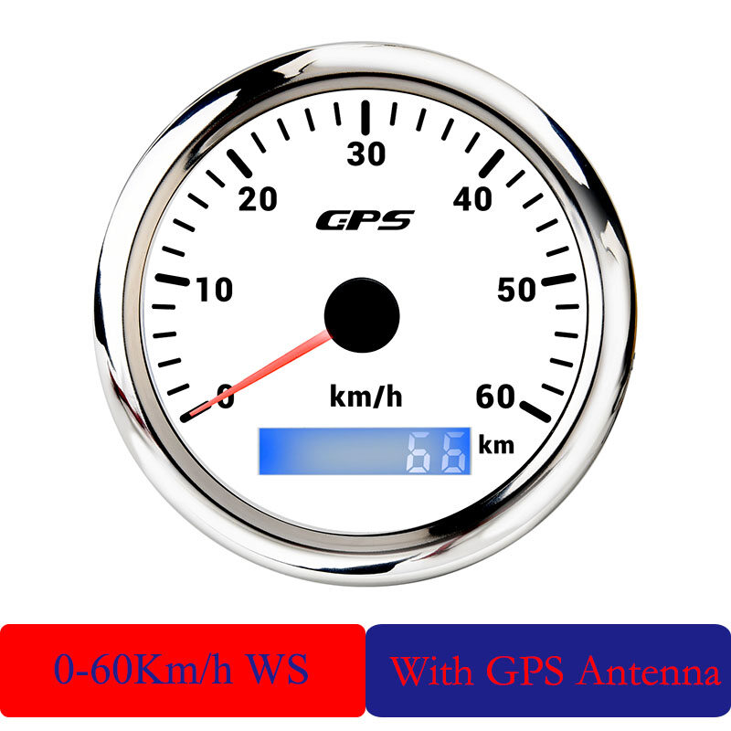 85mm g-ps speedometer for motorcycle marine boat 7 color backlight 30~ 200 km/h boat car truck speed gauge meter with g-ps antenna