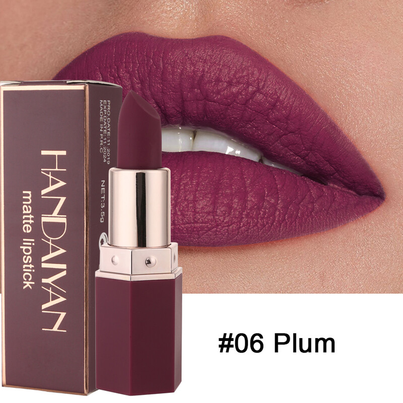 6 Colors Makeup Matte Lipstick Waterproof Long Lasting Lip Stick Sexy Red Pink Velvet Nude Lipsticks Women Cosmetics