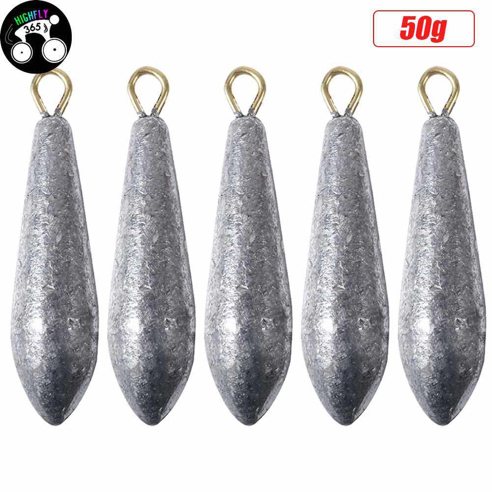 5pcs Fishing Gear Weights Sinker Willow Leaf Pendant Fishing Tackles Accessories