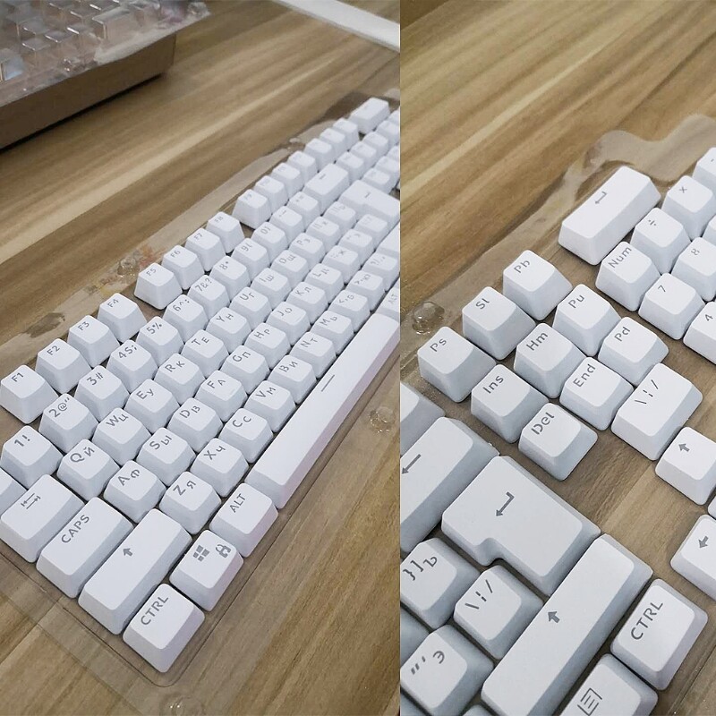 104 Keycaps, Keycaps Đèn Nền Mờ Của Nga Cho Công Tắc Bàn Phím Cherry MX
