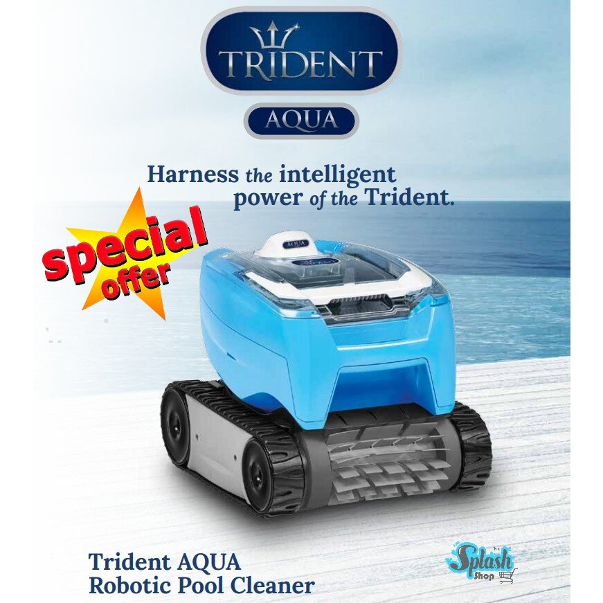 𝐒𝐏𝐋𝐀𝐒𝐇 [𝐑𝐄𝐀𝐃𝐘 𝐒𝐓𝐎𝐂𝐊] WATERCO TRIDENT AQUA ROBOTIC POOL CLEANER FOR SWIMMING POOL Lazada