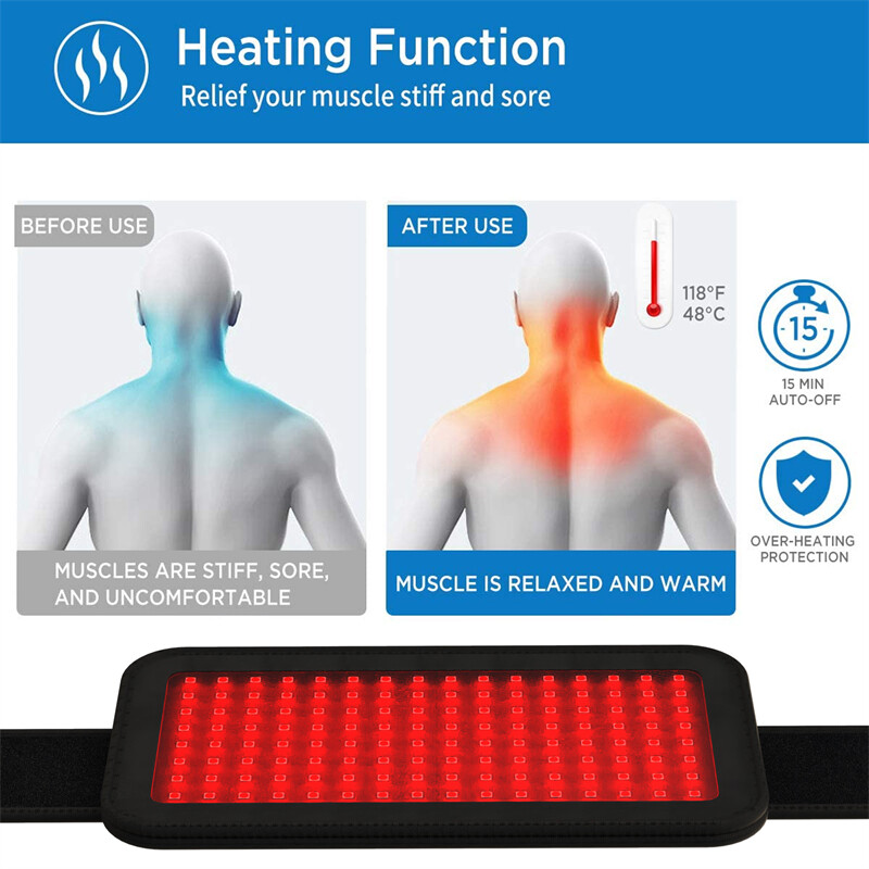 KTS Red Infrared Light Therapy Belt for Pain Relief Flexible Wearable