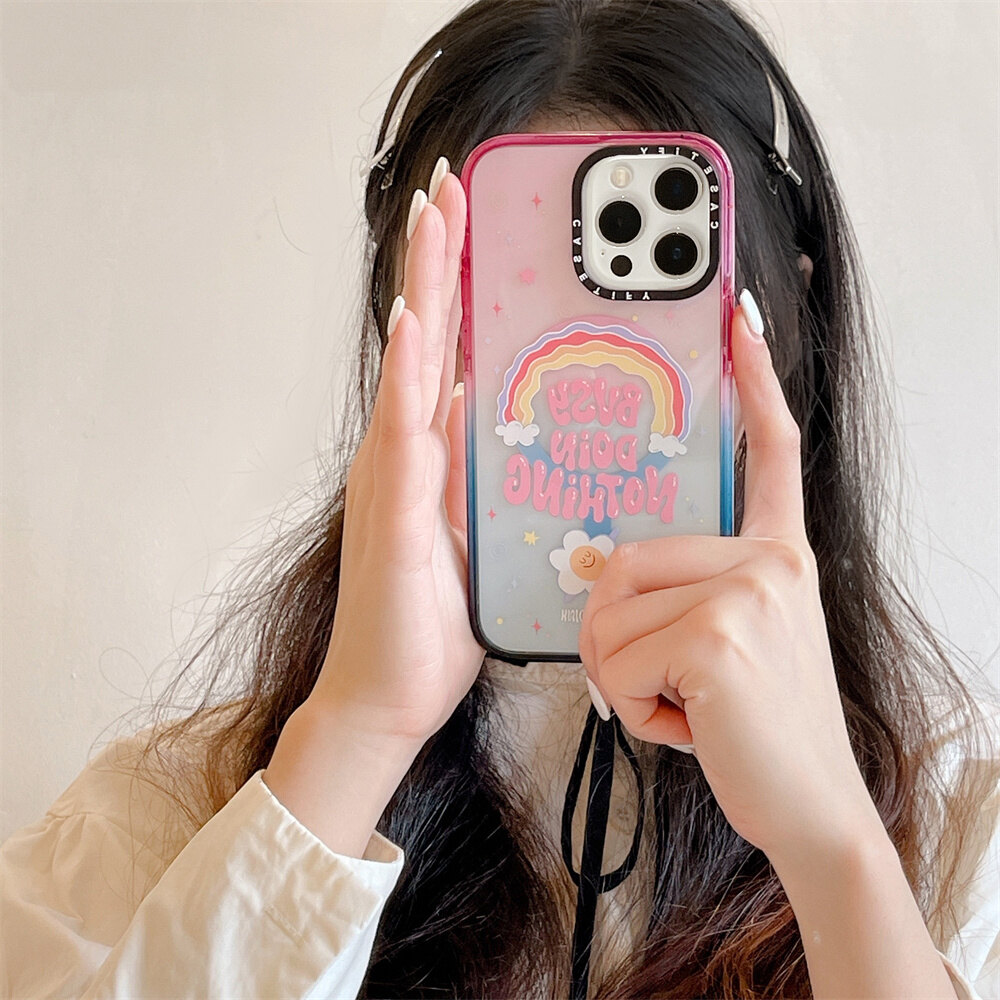 Moon Clouds Magsafe Compatiable Gradient Acrylic Case for iPhone 15 14 13 12 11 Pro Max 14 Plus Magsafe Phone Case Clear Premium Quality Wireless Charge Support Hard Acrylic Clear Phone Protective Shockproof Transparent Case Cover